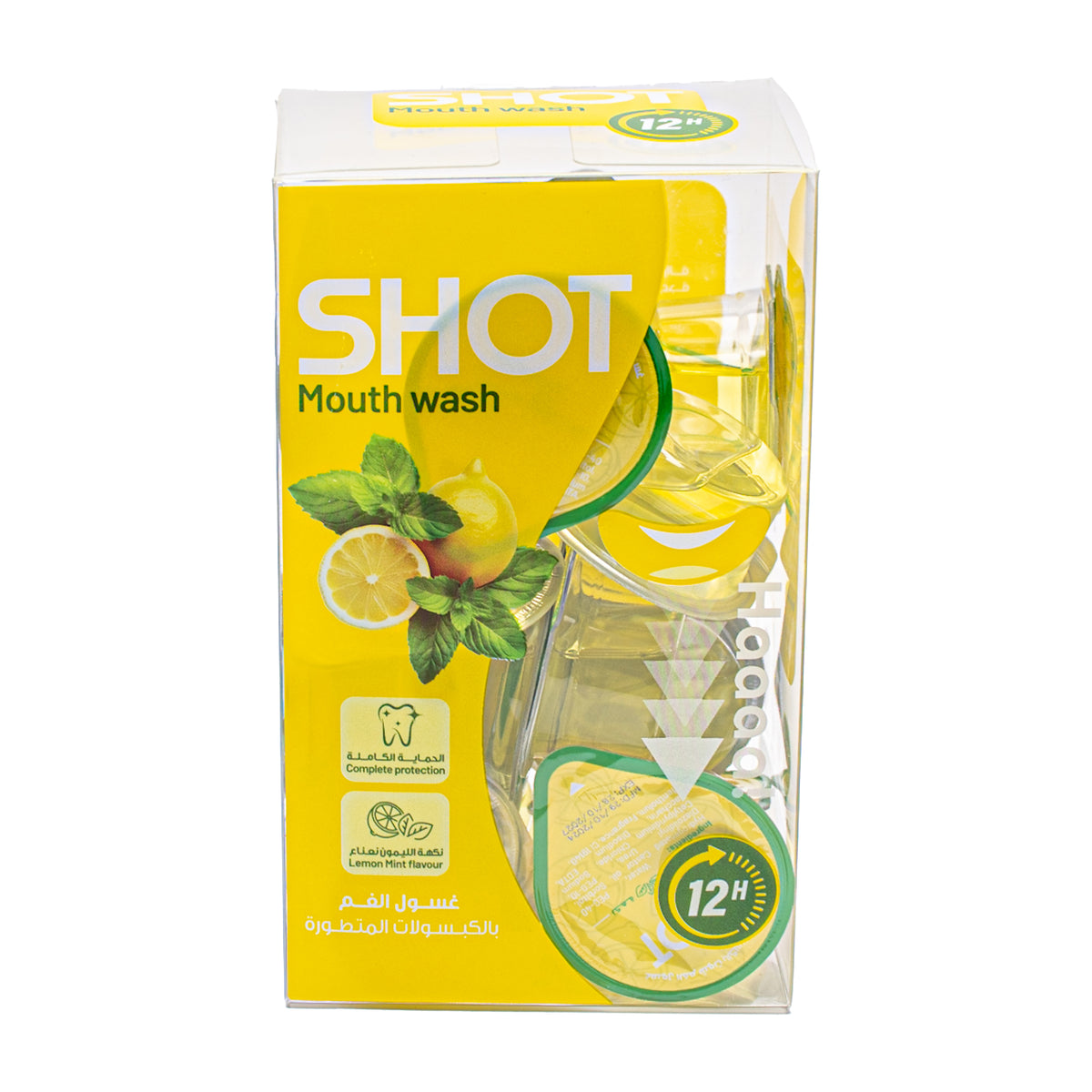 SHOT Mouth Wash Capsules with Lemon and Mint Flavor - 20 Capsules