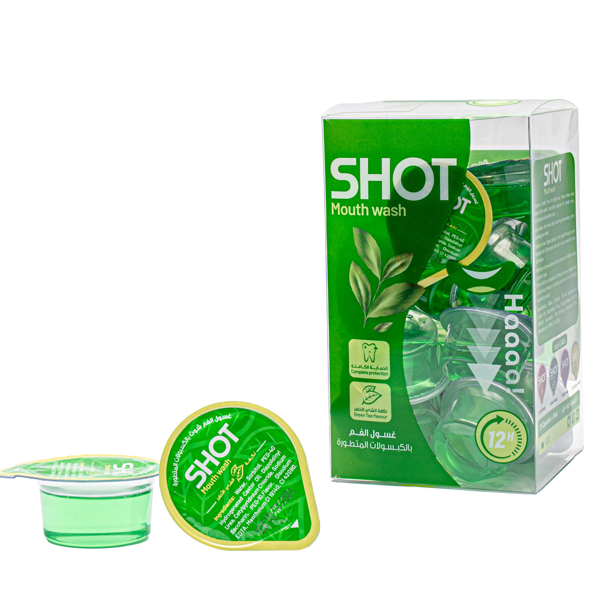 SHOT Mouth Wash Capsules Green Tea Flavour – 20 Capsules 15 ml