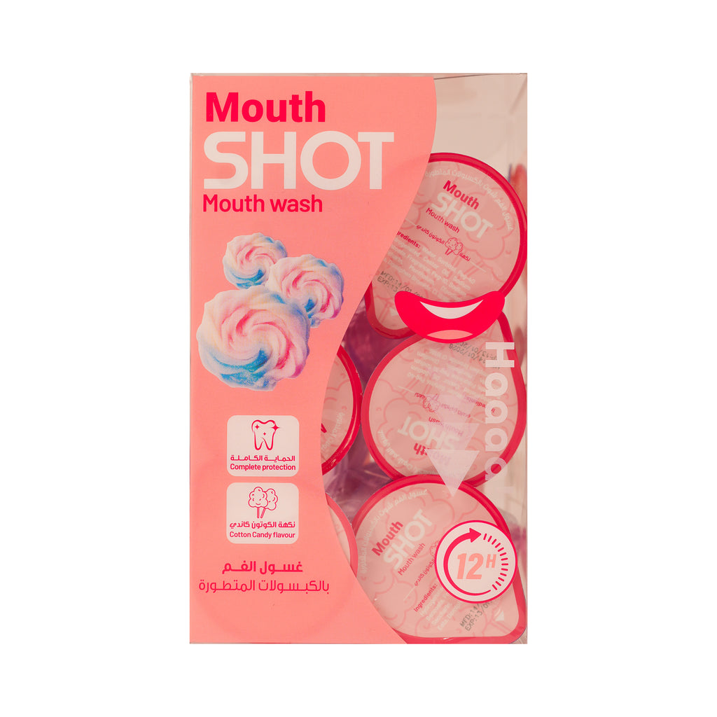 Mouth Shot Advanced Mouthwash Capsules Cotton Candy Flavor – 20 Capsules × 15 ml