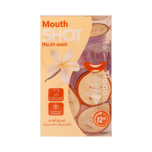 Mouth Shot Mouthwash Capsules Vanilla Flavor – 20 Capsules × 15 ml
